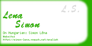 lena simon business card