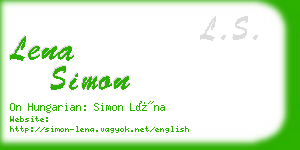 lena simon business card